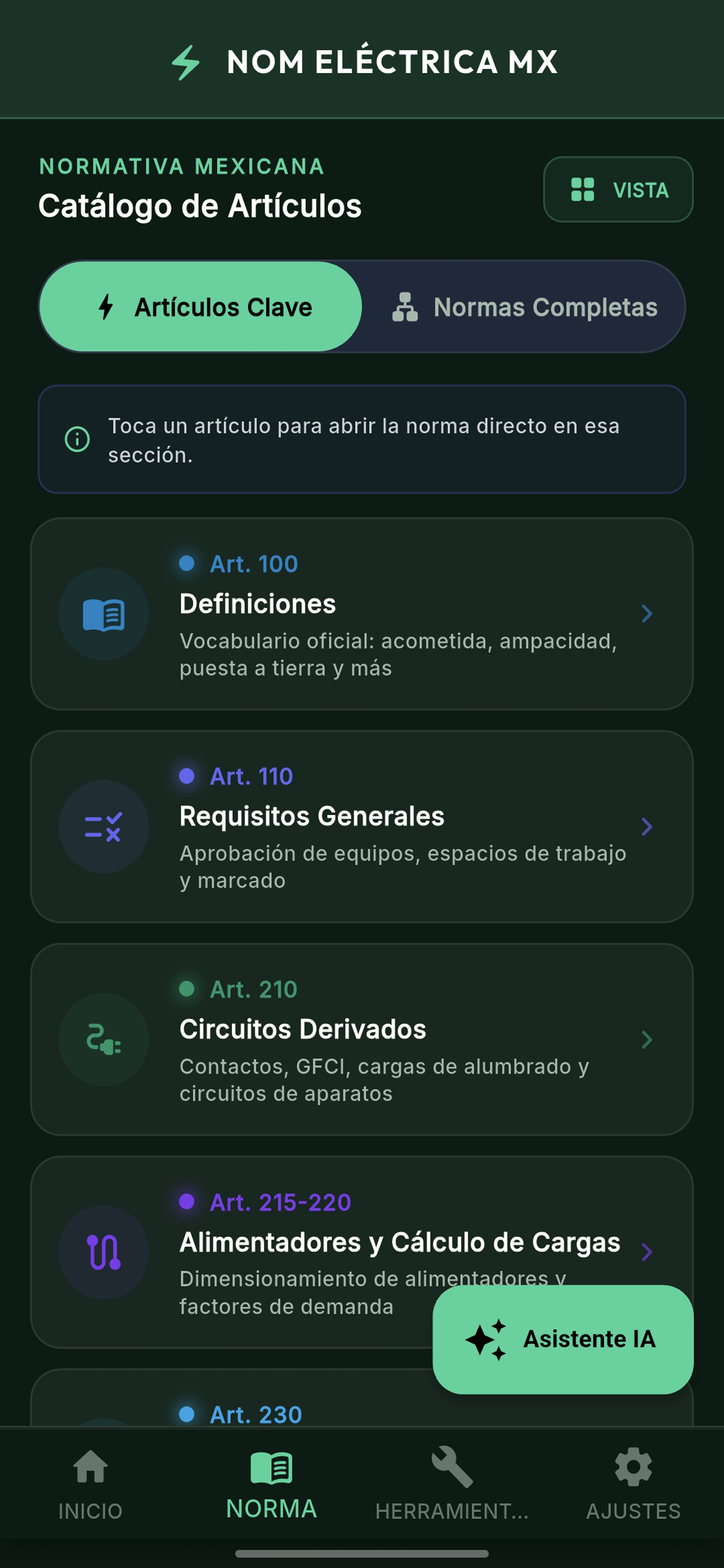 Biblioteca normativa de Electric NOM