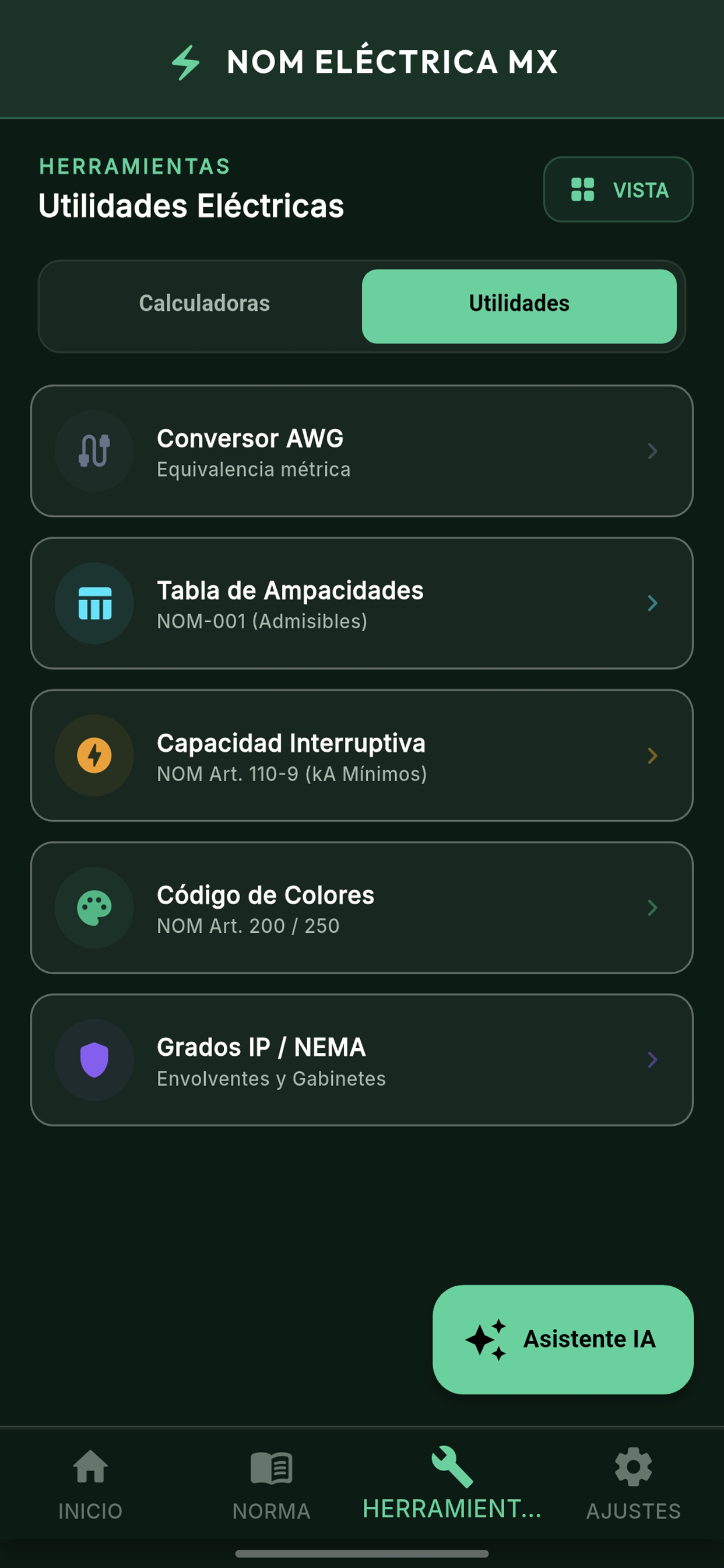 Utilidades de Electric NOM